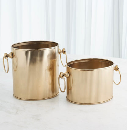 Winston Ice Bucket in Brass