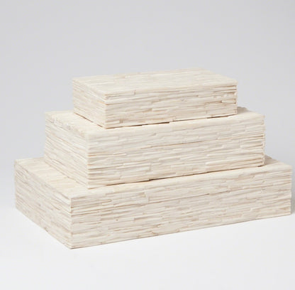 Chiseled Bone Storage Boxes