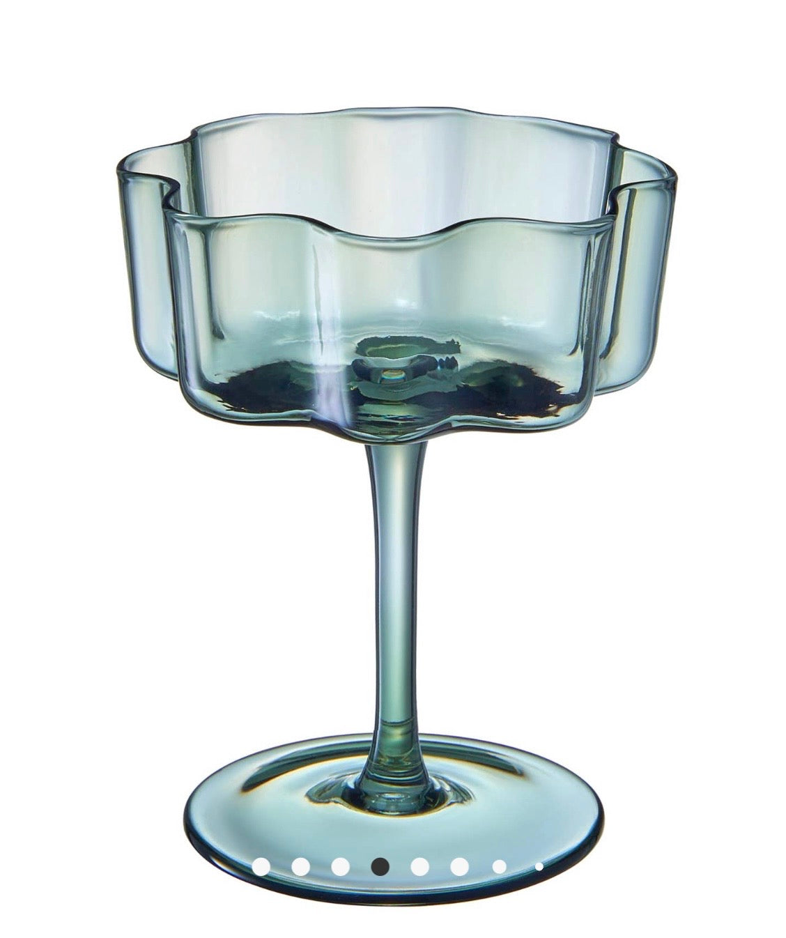 Scalloped Flower Cocktail Glasses| Set of 6 Pastel Colors