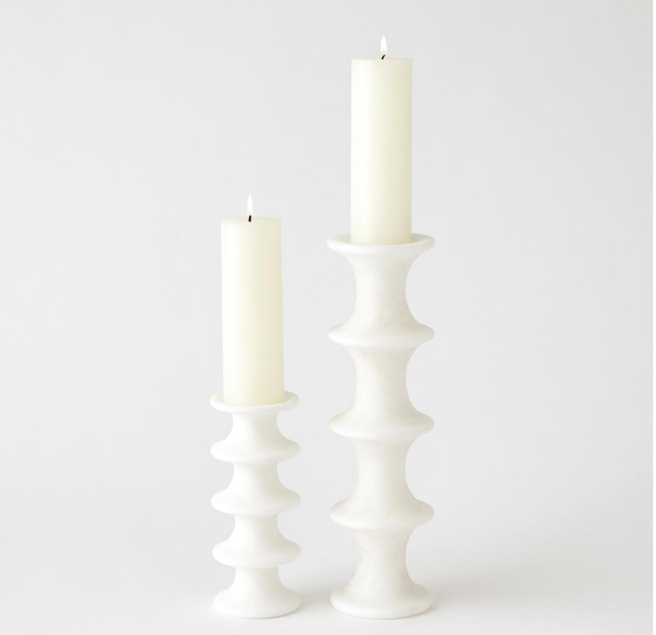 Ridge Alabaster Candlesticks