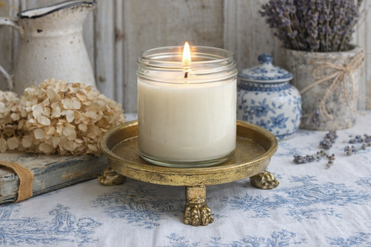 Antique Clawfoot Pedestal Dish — Elegant Catchall for Jewelry, Candles & Trinkets