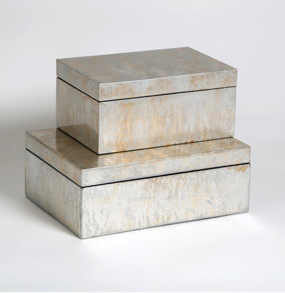 Champagne Silver Leaf Boxes