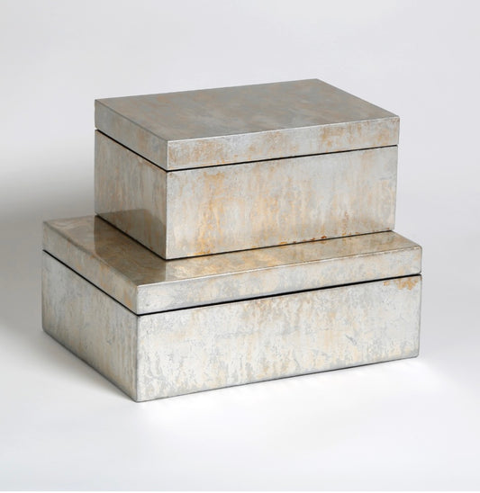 Champagne Silver Leaf Boxes
