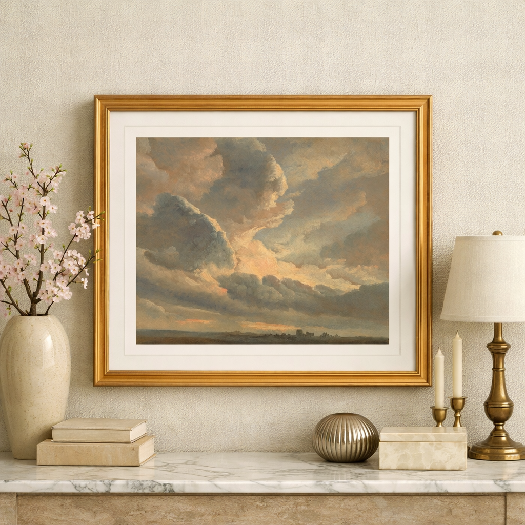 A Cloud Study — Elegant Sky Landscape Wall Art | Timeless European-Inspired Wall Decor