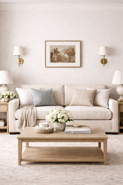 French Landscape Wall Art Print | Vintage Countryside Artwork | French Country Wall Decor | Neutral Luxury Home Art