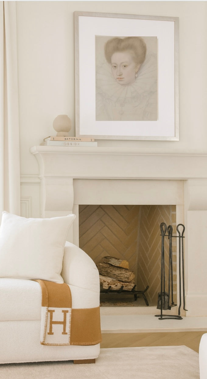 A Noble Woman — Fine Art Print & Stainless Silver Frame| European-Inspired Luxury Wall Decor