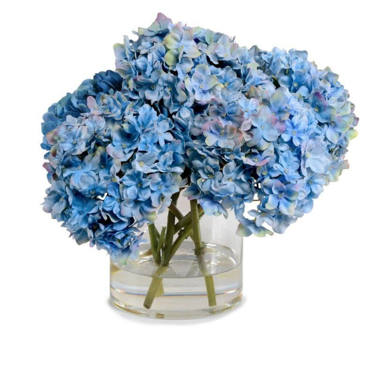 Hydrangea Arrangement in Glass 12"H