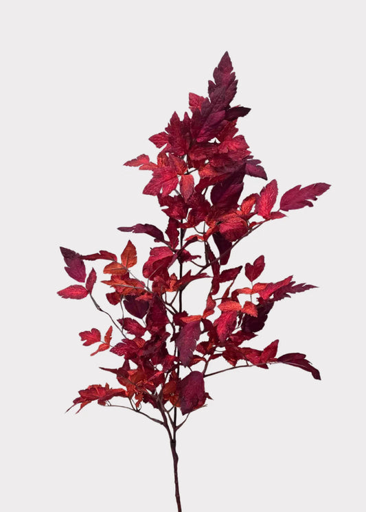 Artificial Cimicifuga Ramosa Fall Branch – Crimson Red, 30”-Set of 3