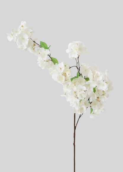 Artificial Cherry Blossom Stem in Cream White - 44" Set of 3