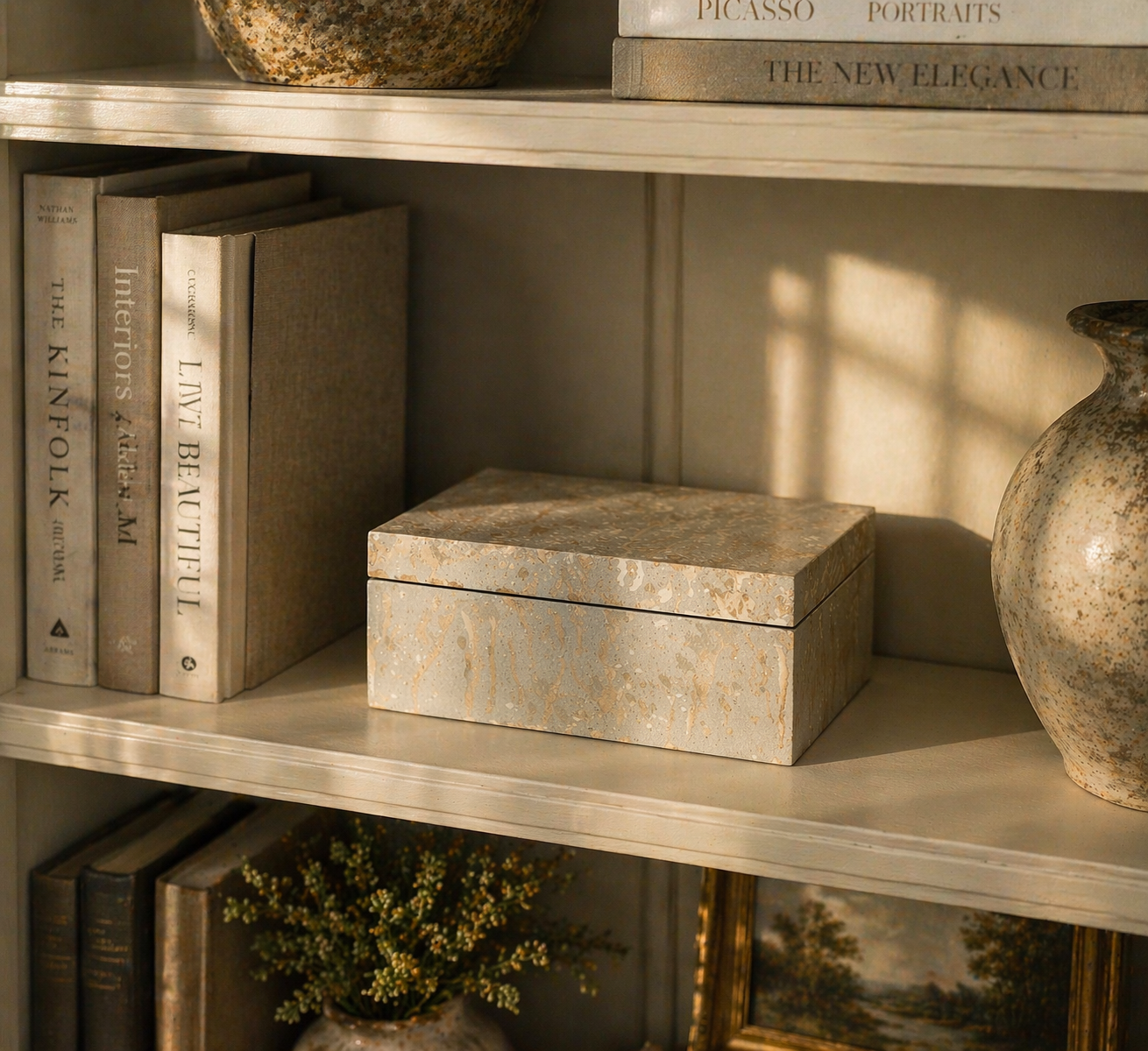 Champagne Silver Leaf Boxes – Elegant Decorative Storage | Silver Leaf Lacquer Box