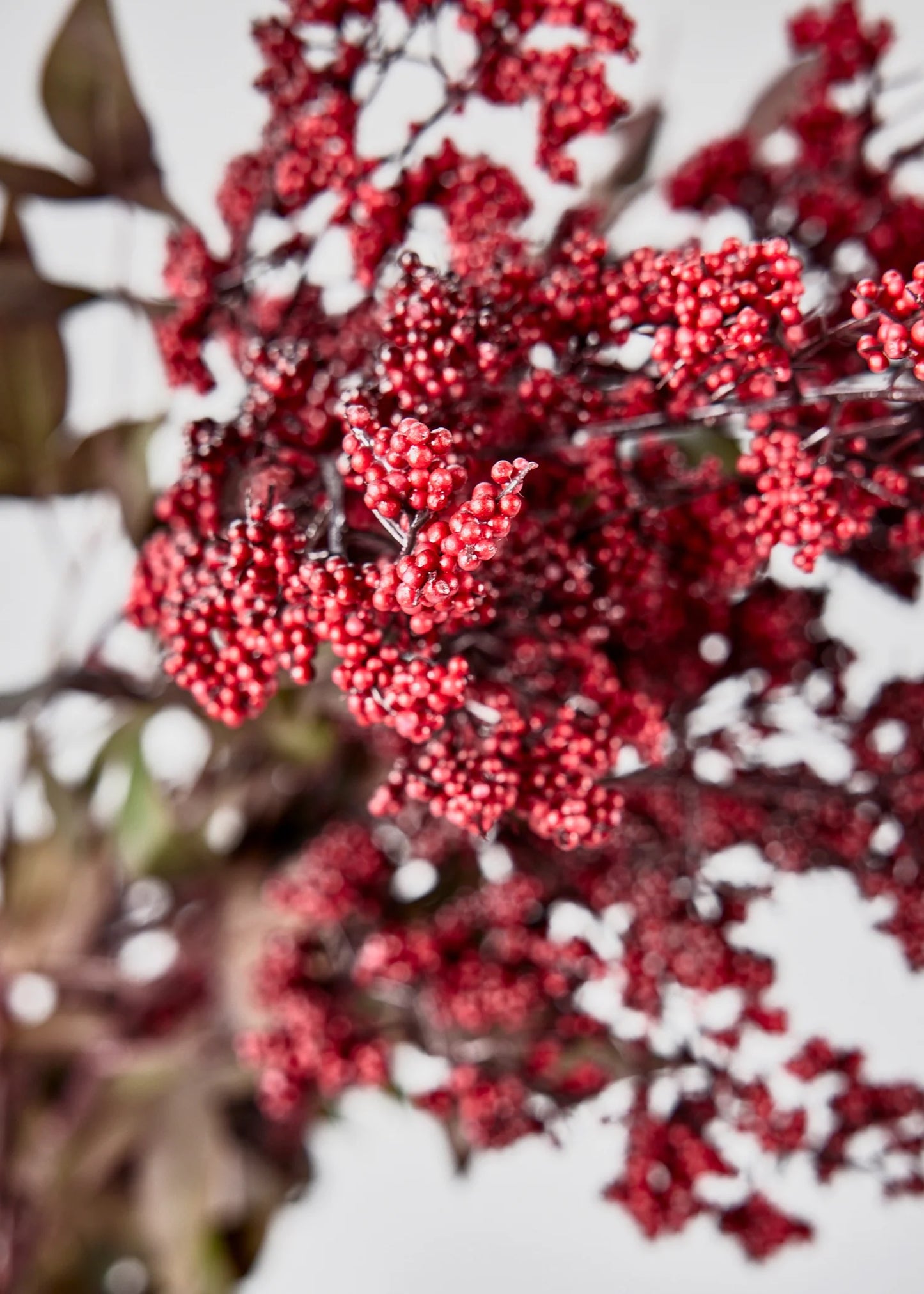 Artificial Red Nandina Branch with Berries- 45" Set of 3