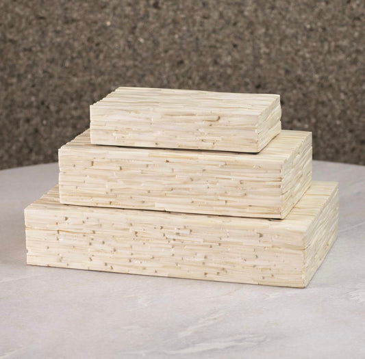 Chiseled Bone Storage Boxes