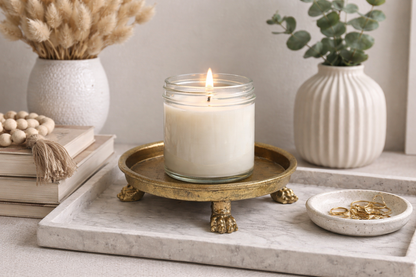 Antique Clawfoot Pedestal Dish
—The Finishing Touch Your Entryway is Missing. Elegant Catchall for Jewelry, Candles & Trinkets (Copy)