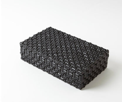 Horn Boxes In Woven Black