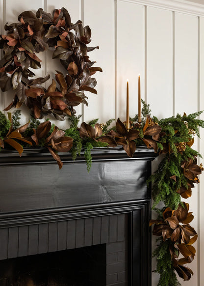 Artificial Brown Magnolia Stem - 38.5" Set of 3