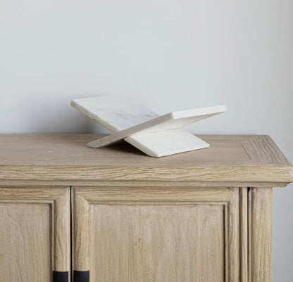 Premium Marble Book Stand | Elegant Marble Cookbook & Coffee Table Display Stand