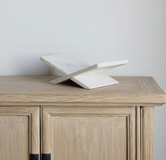 Premium Marble Book Stand | Elegant Marble Cookbook & Coffee Table Display Stand