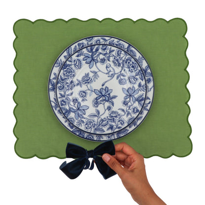 Blue Velvet Napkin Bow Tie - Set of 6