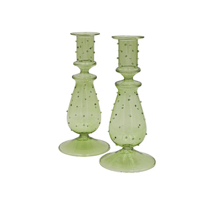 Olive Grove Dotty Candle Holder - Pair