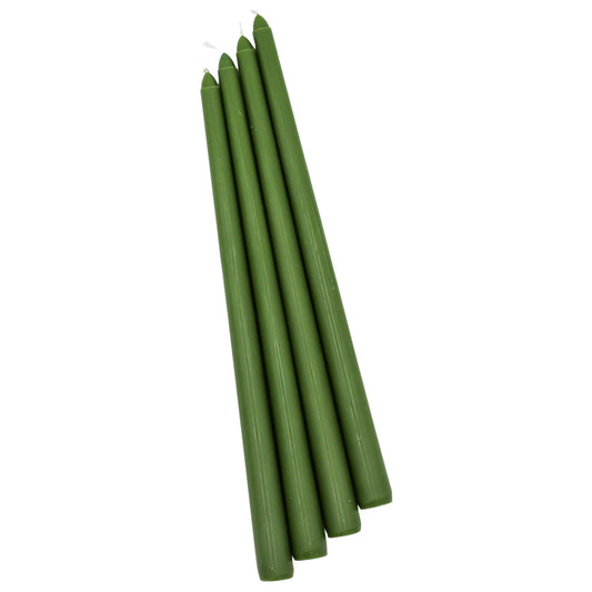 24 Extra Tall Pine Green Taper Candle - 6 Packs of 4