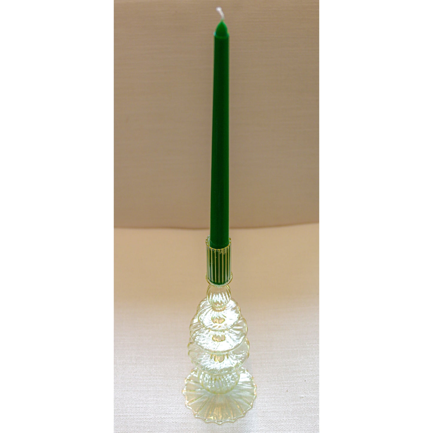 24 Extra Tall Pine Green Taper Candle - 6 Packs of 4