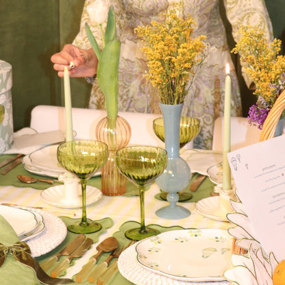 24 Extra Tall Pistachio Cream Taper Candle - 6 Packs of 4