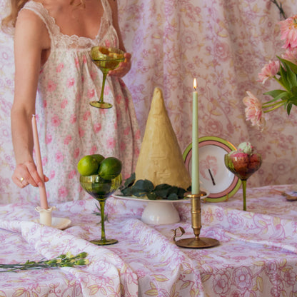 Extra Tall Pistachio Cream Taper Candle, 1 Case of 24 Packs (4 Candles per Pack)