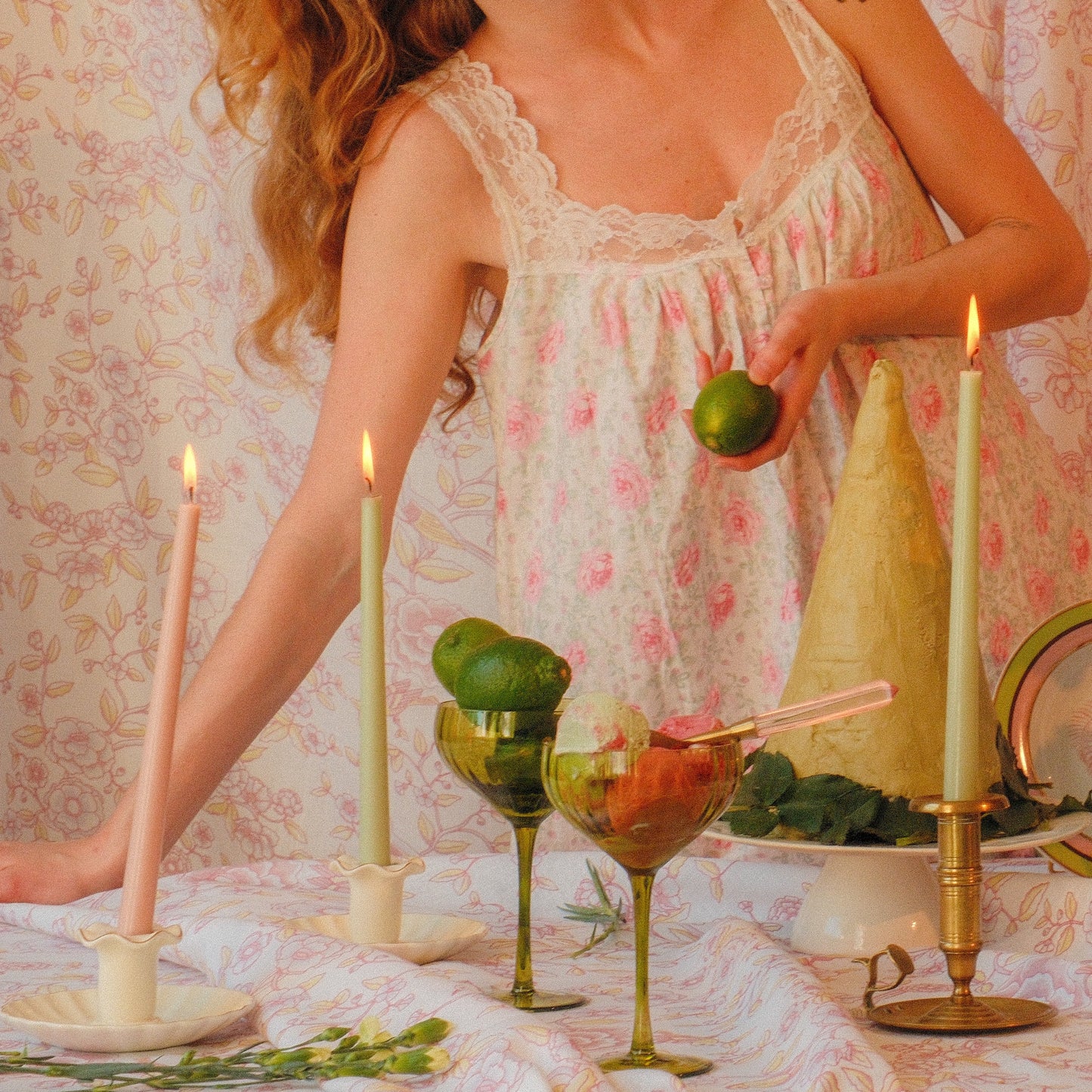 Extra Tall Pistachio Cream Taper Candle, 1 Case of 24 Packs (4 Candles per Pack)