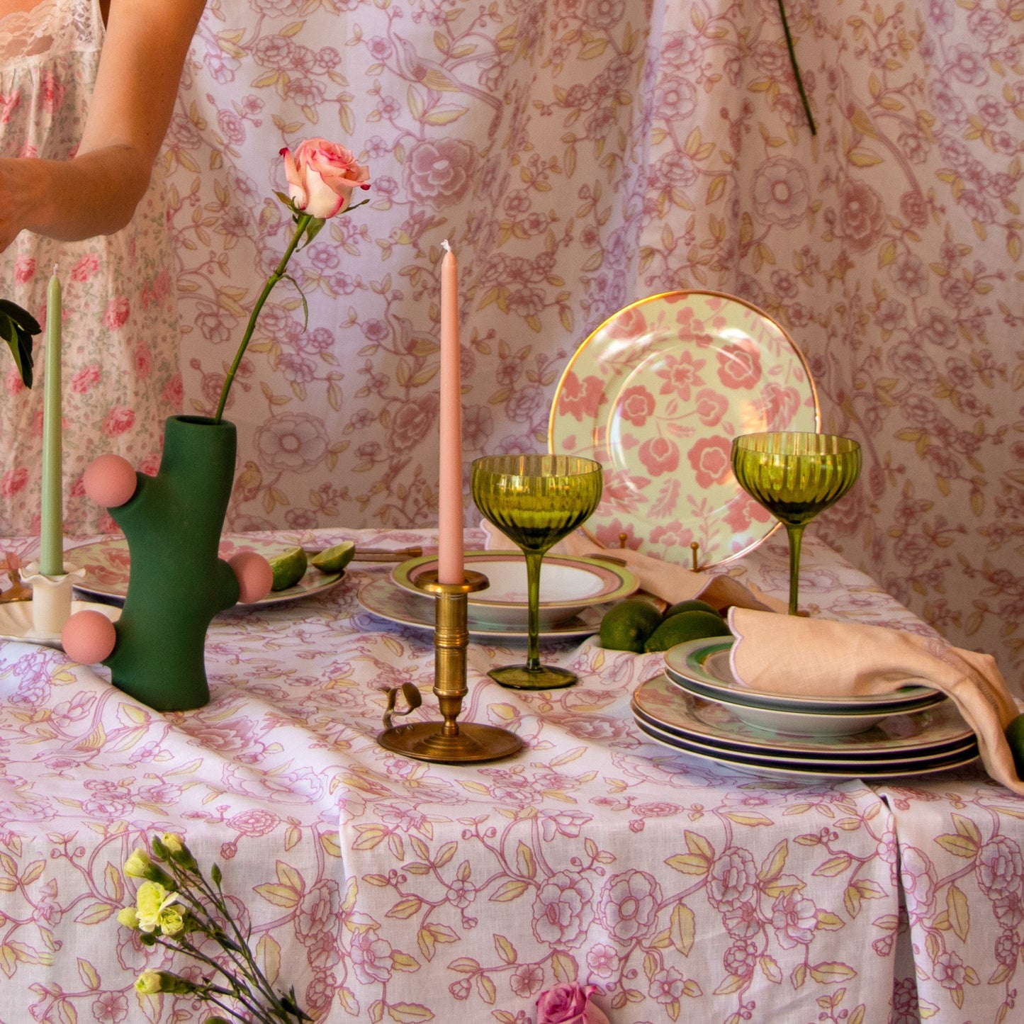 24 Extra Tall Rose Glow Taper Candle - 6 Packs of 4