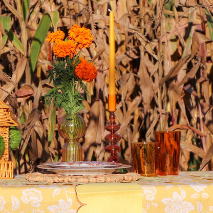 24 Extra Tall Warm Pumpkin Spice Taper Candle - 6 Packs of 4