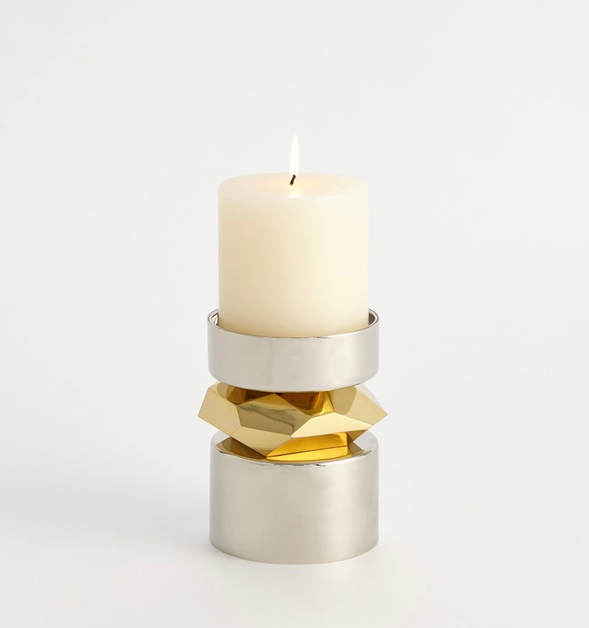 Romano Nickel Candleholder