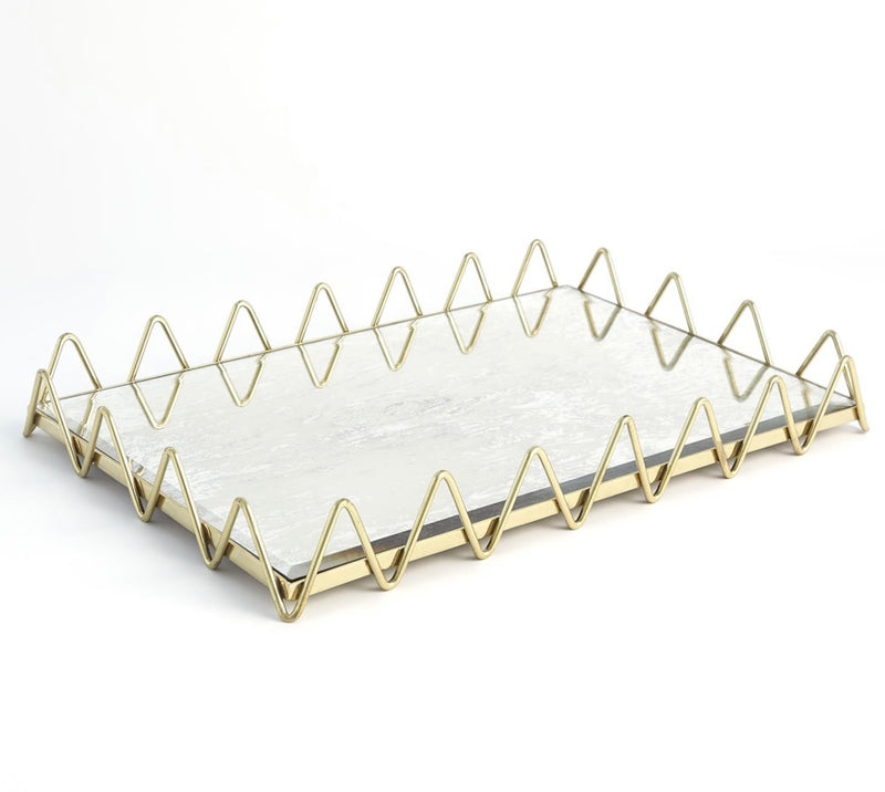 Ric Rac Tray in Gold