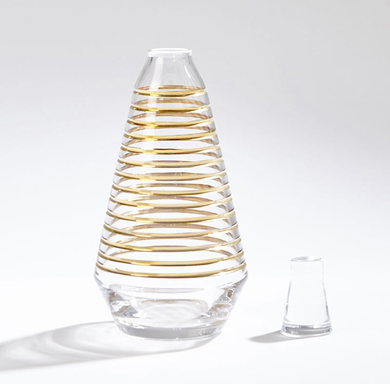 24k Gold Banded Decanter