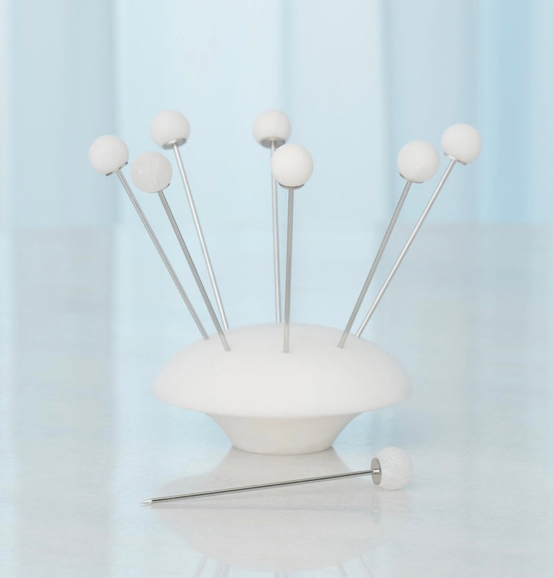 Alabaster Cocktail Picks with Base-White (Set of 8)