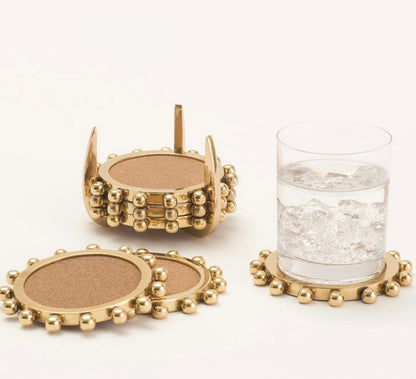 Starburst Crown Coasters-Brass