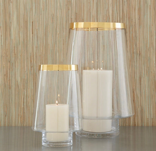 24k Gold Hurricane Candleholders/Vase