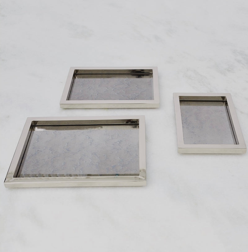 Stepped Nesting Trays-Nickel