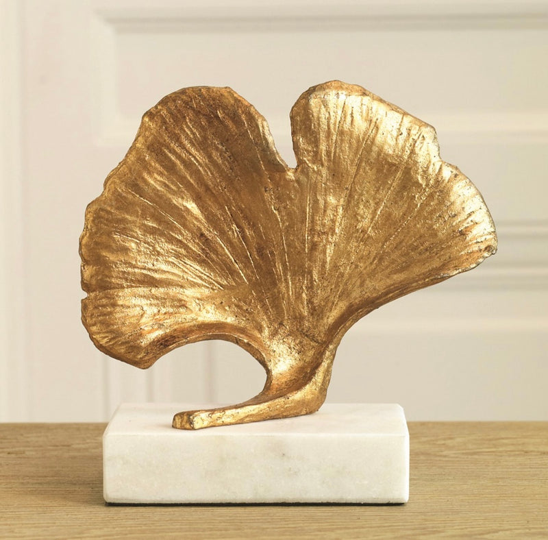 Ginkgo Leaf Object in Gold