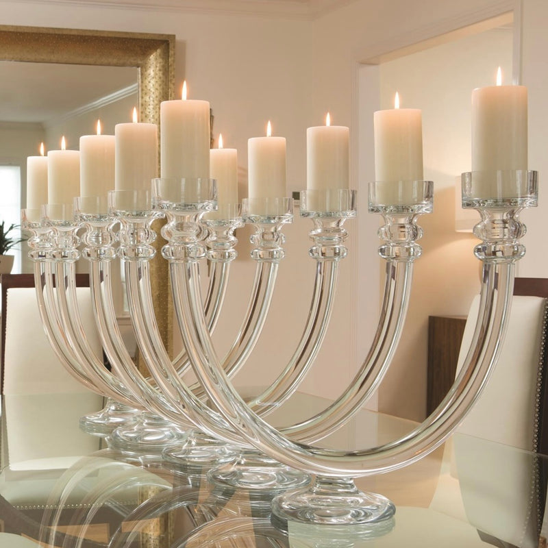 Two Light Glass Tube Candelabra