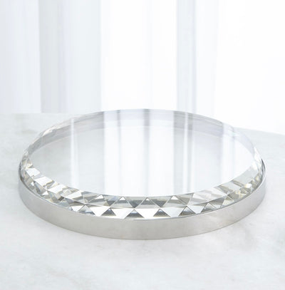 Banded Crystal Tray-Nickel