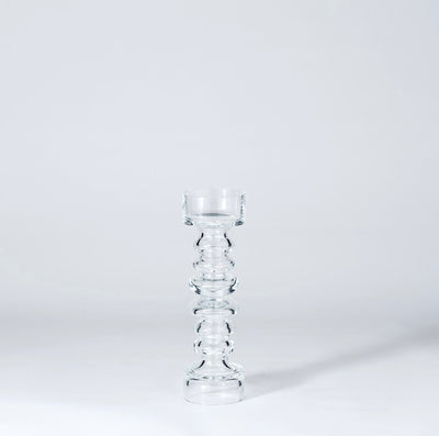 Glass Ribbed Candle Holder/Vase (medium)