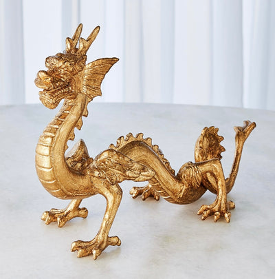 Standing Dragon in Gold Leaf