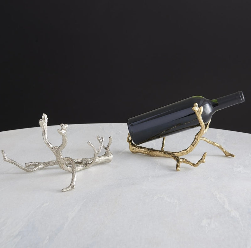 Twig Wine Bottle Holder-Nickel