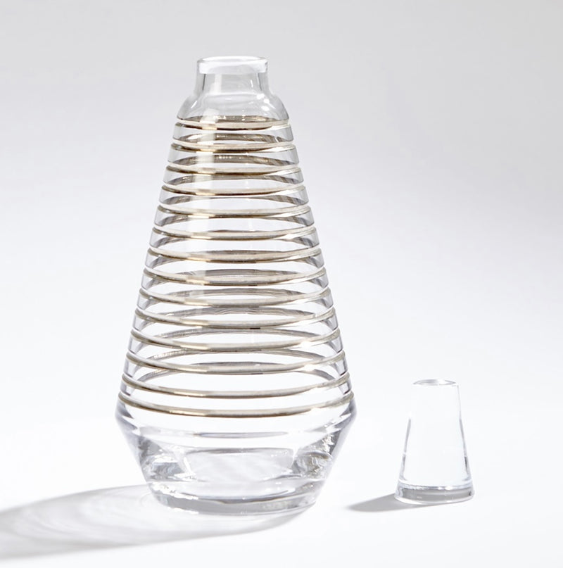 Real Platinum Banded Decanter