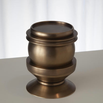 Stack Em Up Candleholder in Antique Brass