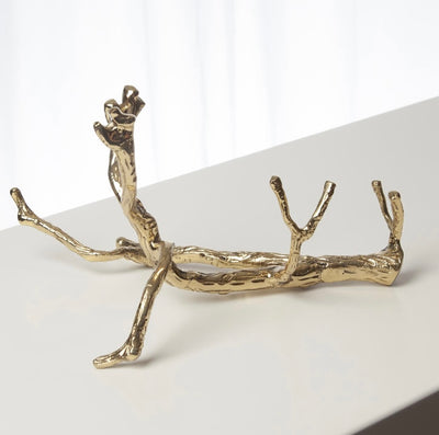 Twig Wine Bottle Holder-Brass