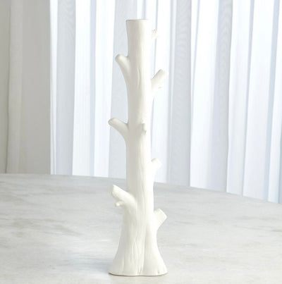 Bois Candleholder in Matte White (large)