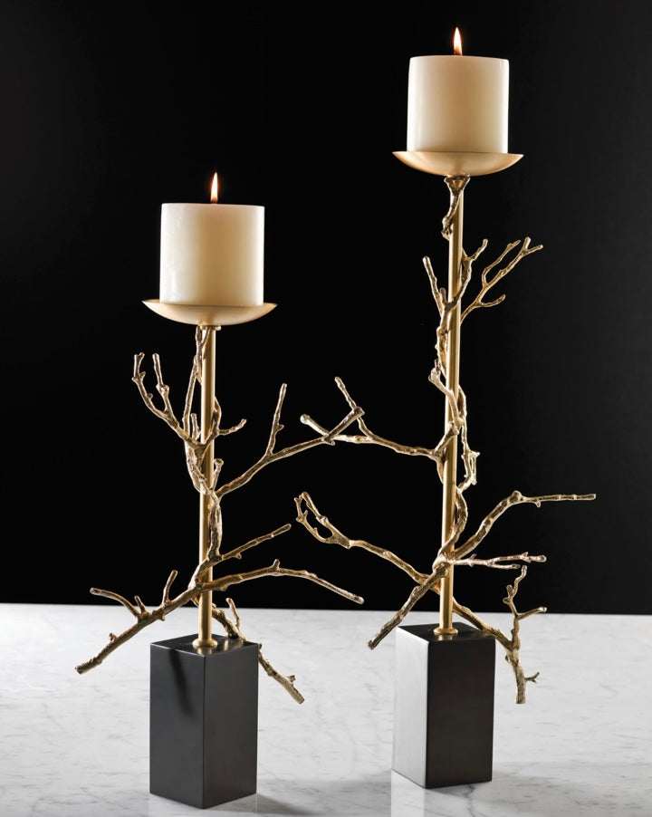 Twig Candleholder in Brass (large)