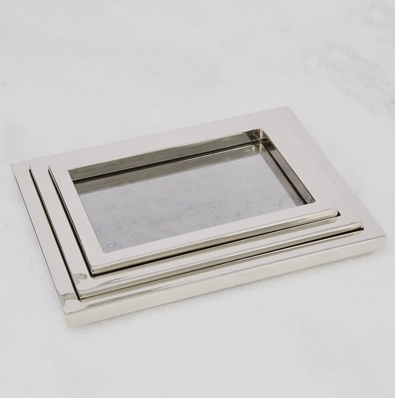 Stepped Nesting Trays-Nickel