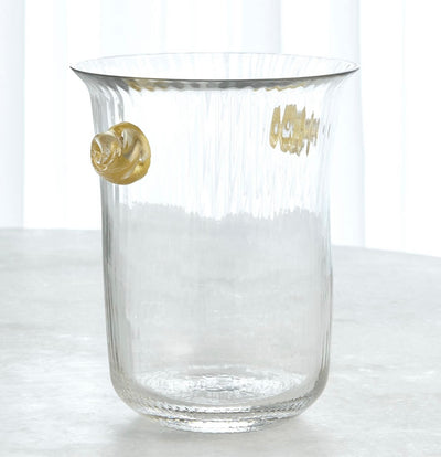 Champagne Bucket with Gold Knot Handles